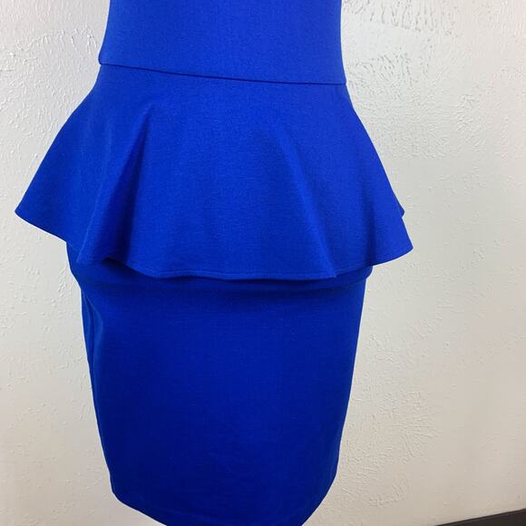 Amanda Uprichard Loves Cusp Peplum Dress Sz S Blue - Picture 3 of 8